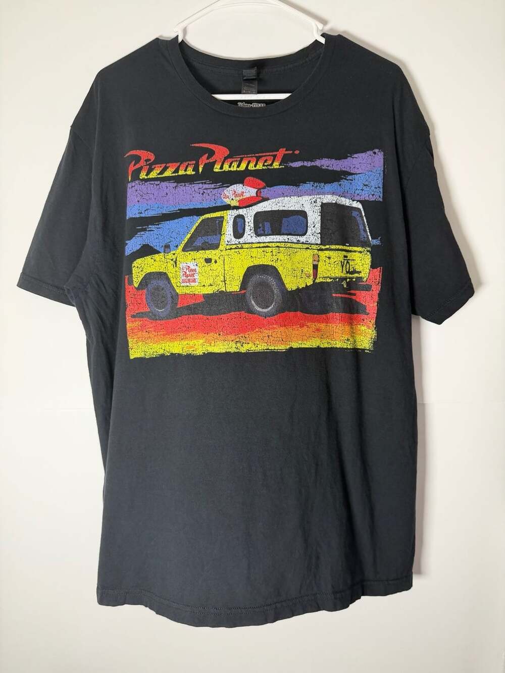 Gildan Disney Pixar Toy Story Pizza Planet Truck T-Shirt XL Black